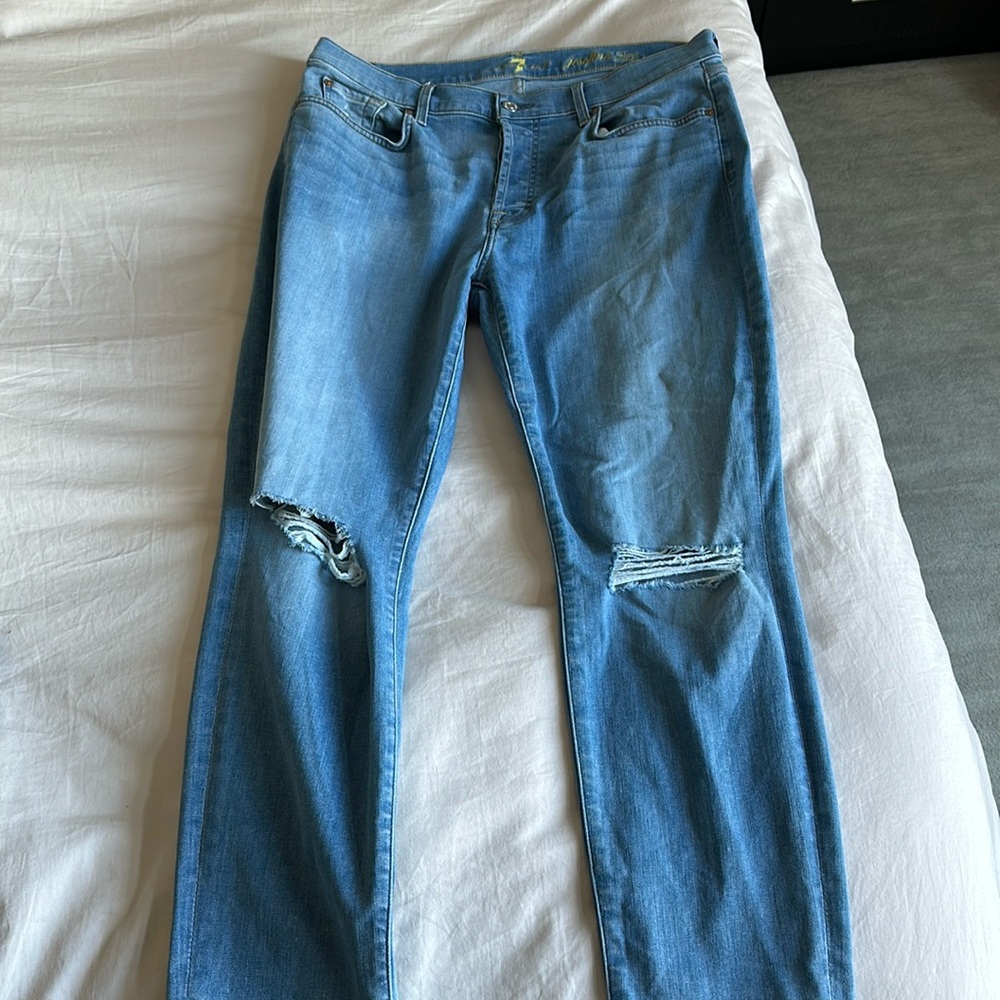 Women’s 7 for all mankind skinny boyfriend jeans